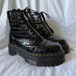Croc Skin Sinclair Doc Marten Platform Boots
